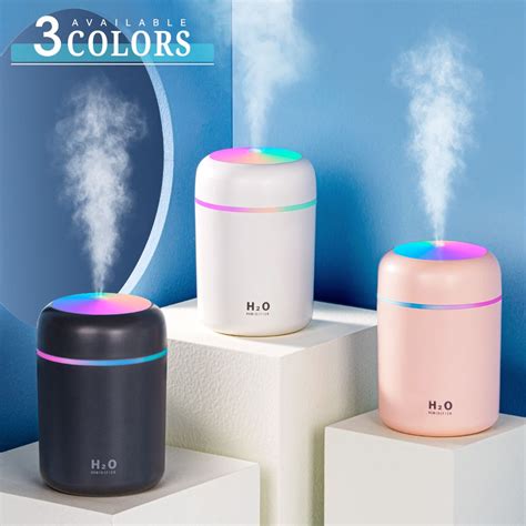 300ml Portable Humidifier Car Office Air Desktop Aroma Diffuser Fog Sprayer With Led Ligh 高品質の激安