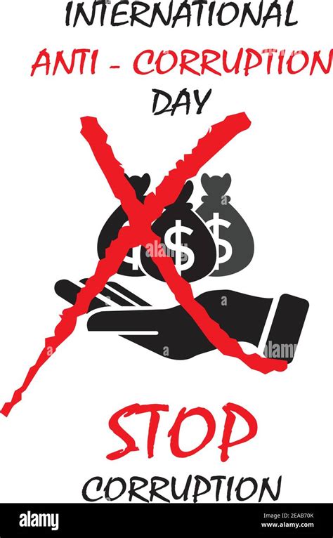 Stop Corruption and International Anti-Corruption Day Stock Vector ...