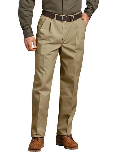 Genuine Dickies Men's and Big Men's Pleated Front Comfort-Waist Work ...