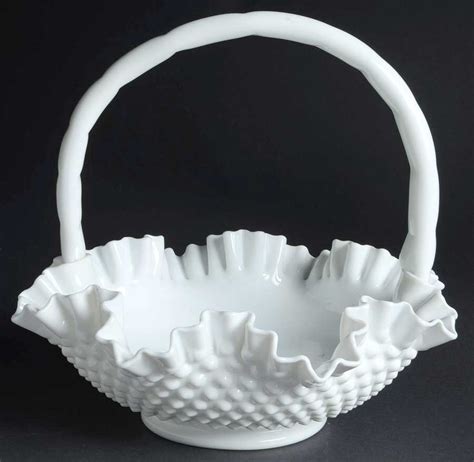 Hobnail Milk Glass #3734 Hobnail 10 Inch Basket by Fenton ...