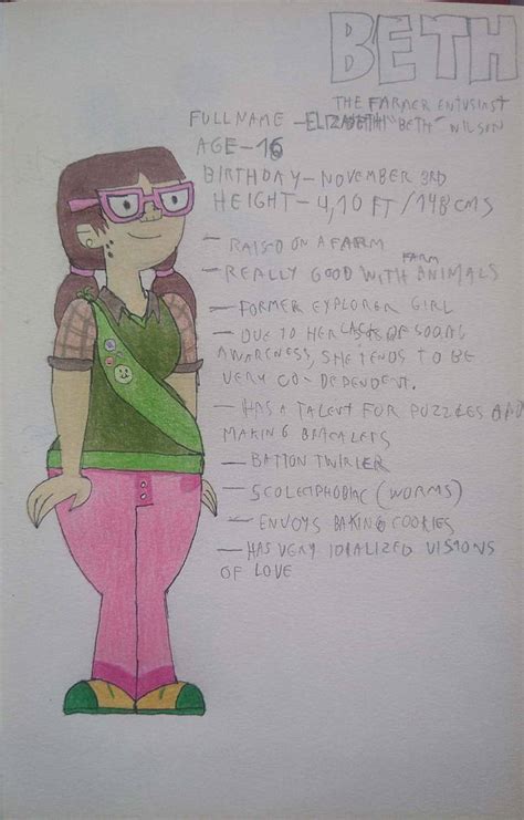 Total Drama Rebuild and Redesign. Beth by Superrockninja-z on DeviantArt