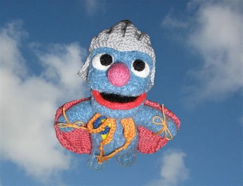 theknittycat's tips & techniques: Grover / Super Grover for D's Birthday 2009(?)