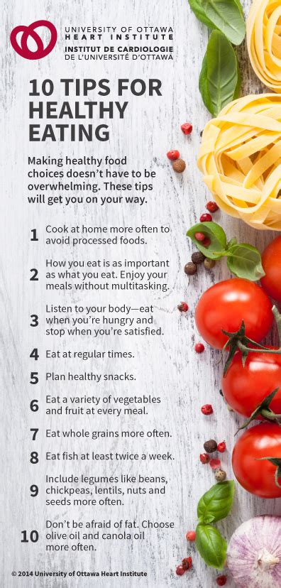 Ten Things to Know about Healthy Eating - University of Ottawa Heart Institute