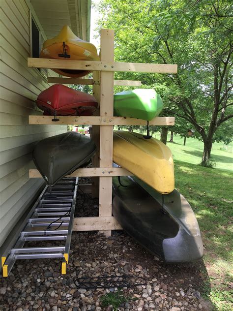 Kayak rack #boatonlakeprojects | Kayak storage rack, Diy kayak storage, Kayak storage