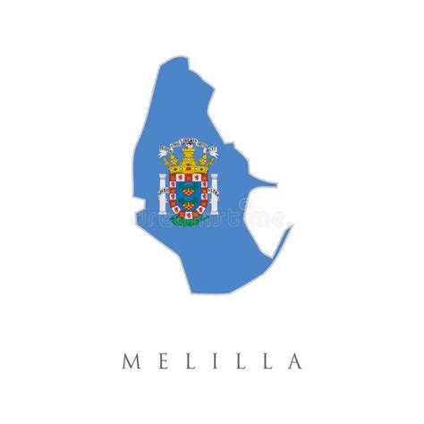 Melilla map vector stock vector. Illustration of black - 104676906