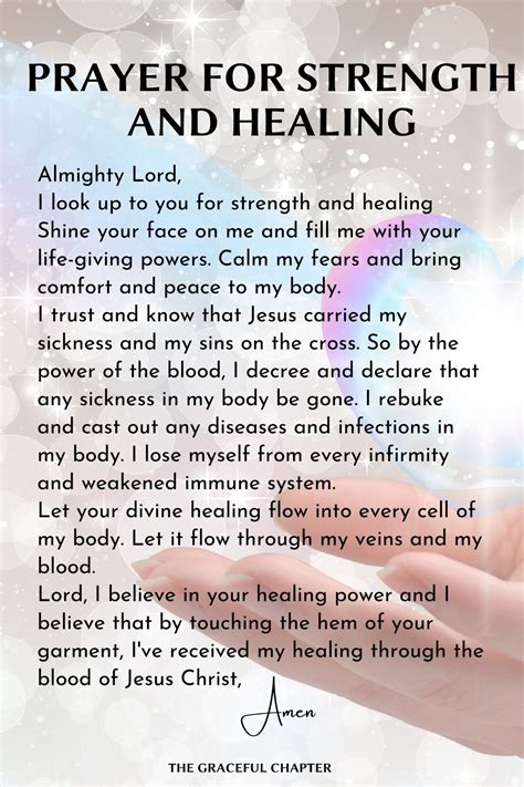 Prayer for strength and healing | Short prayer for healing, Healing prayer quotes, Healing verses