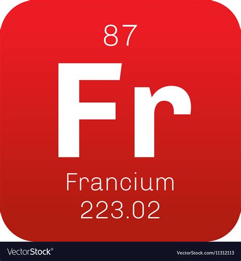 Francium chemical element Royalty Free Vector Image