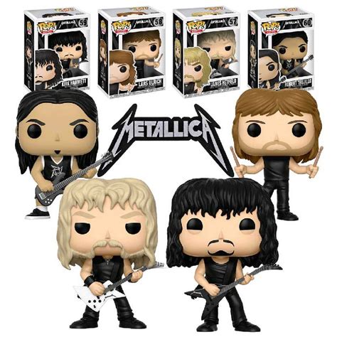 Metallica Bonecos de Banda de Rock - Arte em Miniaturas