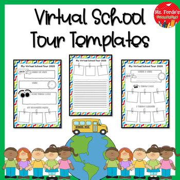 Virtual School Tour Activity Sheet Templates by Ms Forde's Classroom