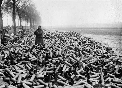 The shells from an allied creeping bombardment on German lines, 1916 - Rare Historical Photos