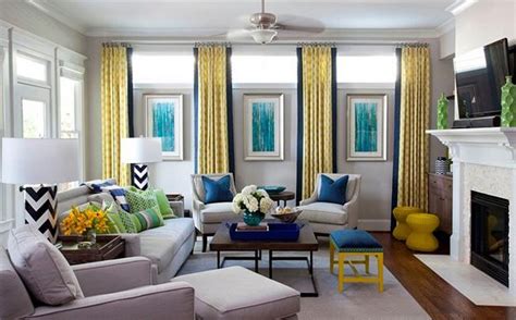 Trendy Color Combinations for Modern Interior Design in Blue and Yellow