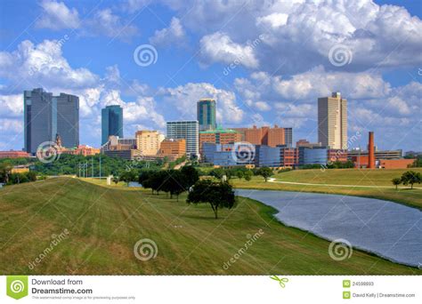 Skyline of Fort Worth Texas Stock Image - Image of downtown, texas: 24598893