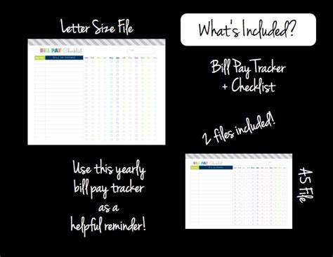 Printable Bill Pay Checklists 4 Variations Sizes A4 A - vrogue.co