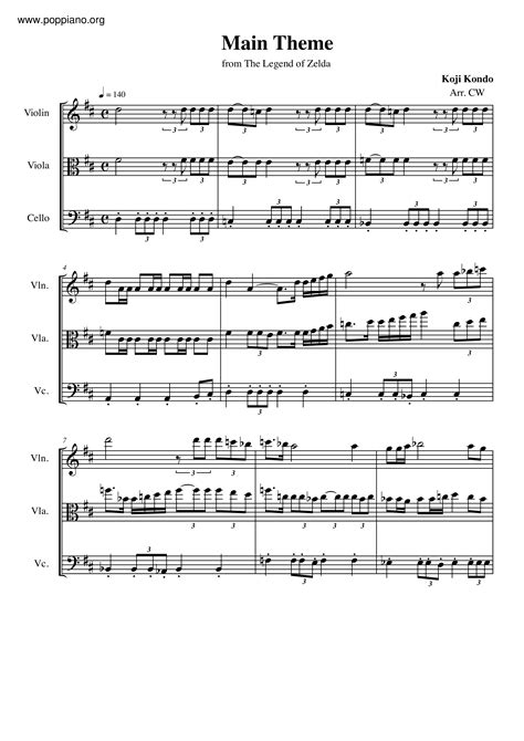 The Legend Of Zelda-Main Theme Sheet Music pdf, - Free Score Download ★