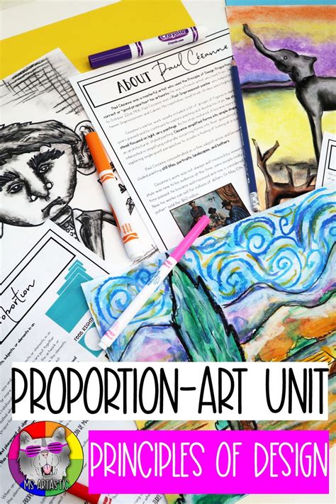 Principles of Design PROPORTION Art Lessons, Activities, Worksheets Art Projects | Elementary ...