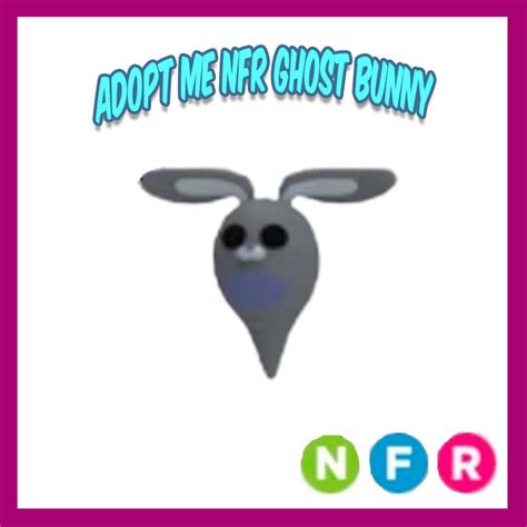 Roblox Adopt Me NFR Ghost Bunny neon Fly Ride Cheap and - Etsy