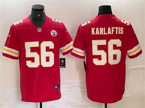 Kansas City Chiefs #56 George Karlaftis Red Jersey - Jersey Fanatics