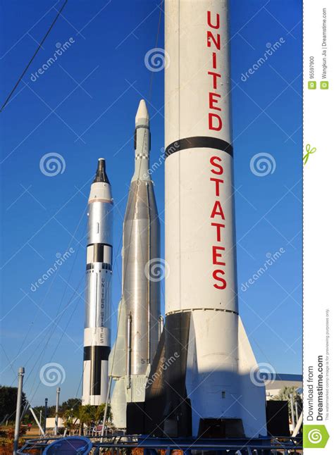 Early Rockets in Kennedy Space Center Editorial Image - Image of ...