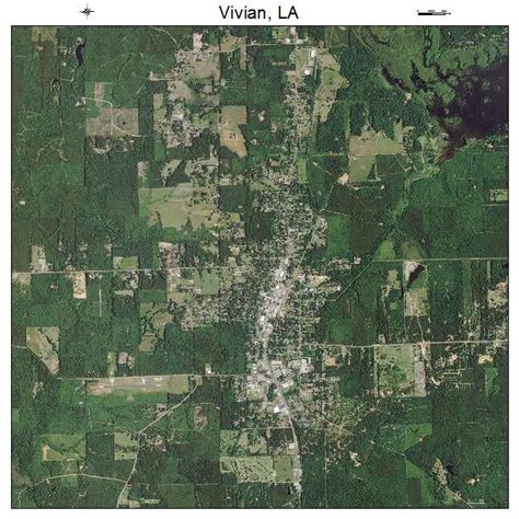 Aerial Photography Map of Vivian, LA Louisiana