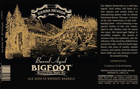 Sierra Nevada Barrel-Aged Bigfoot Barleywine slated for late January ...