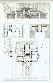 Original construction plans for The Winslow House, 1894, by Frank Lloyd ...