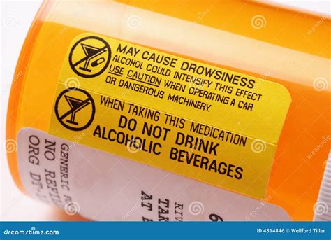 Warning Label - Alcohol stock photo. Image of prescription - 4314846