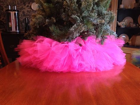 Pink Christmas Tree Skirt Tutu by Bowsbaublesandbeads on Etsy