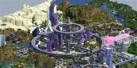 Minecraft Builders' Survival Server Contains Entire Futuristic City