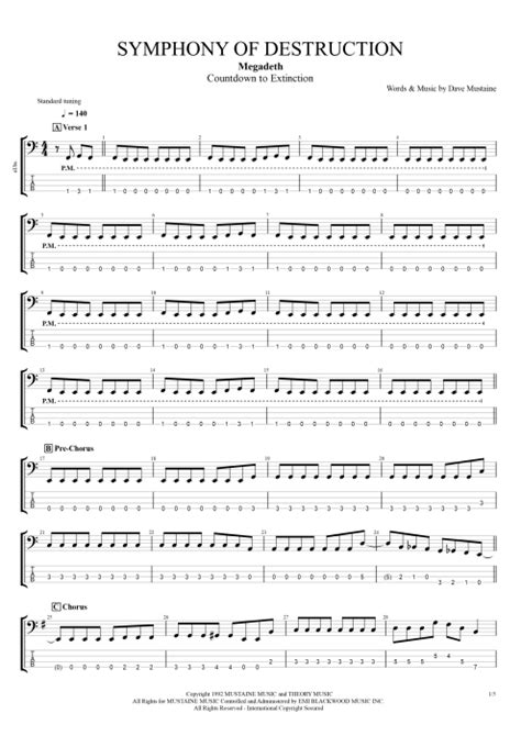 Symphony of Destruction Tab by Megadeth (Guitar Pro) - Guitars, Bass & Backing Track | mySongBook