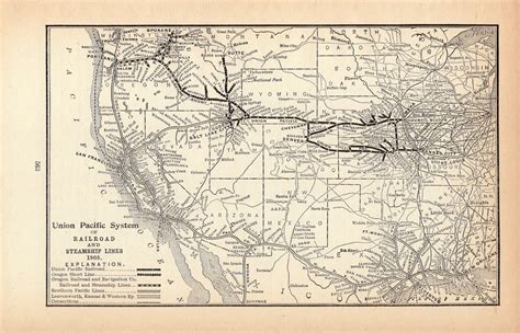 1905 Antique Union Pacific Railroad System Map Union Pacific | Etsy in 2022 | Union pacific ...