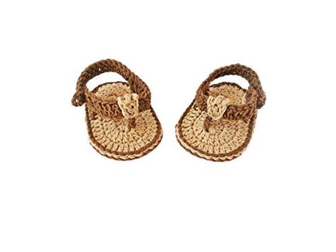 Crochet Baby Flip Flops Brown Baby Boy Girl Sandals Barefoot - Etsy