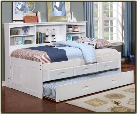 Trundle Bed With Drawers White - Bedroom : Home Decorating Ideas #R2wj07pqnE