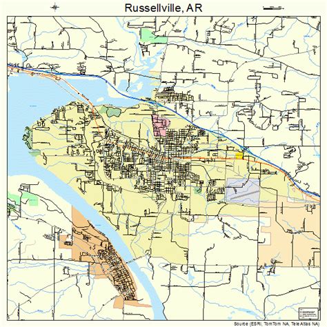 Russellville Arkansas Street Map 0561670