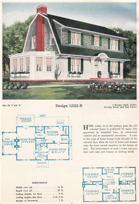 Dutch Colonial Revival - Gambrel Roof with Shed Dormers - c. 1923 - C. L. Bowes - Antique Home ...