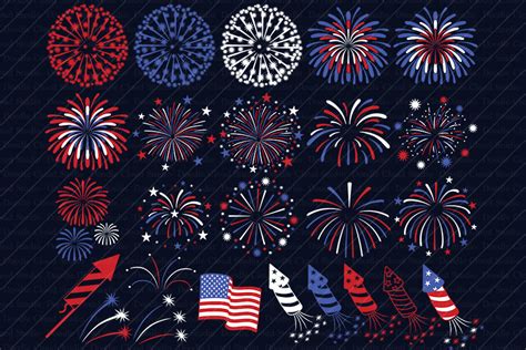 Independence Day Fireworks Clip Art