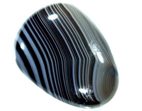 BLACK AND WHITE BANDED AGATE 35 CTS NP-881