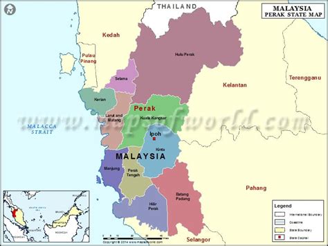 Perak Map, Map of Perak State, Malaysia