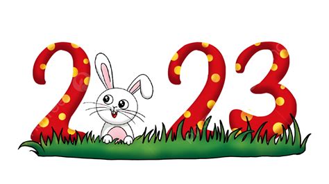 Chinese New Year 2023 Hd Transparent, Year Of The Rabbit 2023 Chinese New Year Cute Rabbit ...