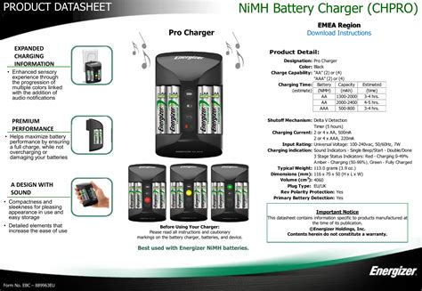 Energizer Battery Charger Lights