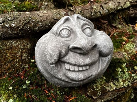 Rock Faces Funny Garden Rocks Garden Decor Garden Statue | Etsy