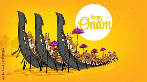 Onam South Indian Festival, Boat race, Vallam-kali team kerala. Stock ...