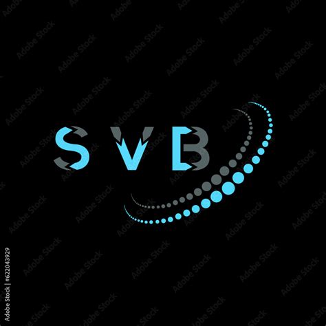 SVB letter logo abstract design. SVB unique design, SVB letter logo design on black background ...