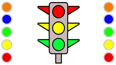 Traffic Light Drawing Traffic Light Coloring Pages For Kids Traffic ...