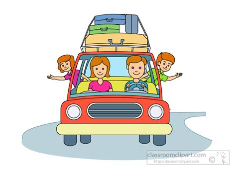 Summer Clipart - family-summer-vacation-traveling-in-car - Classroom ...