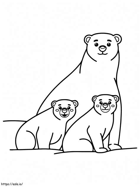 Adorable Bears Arctic Animals coloring page