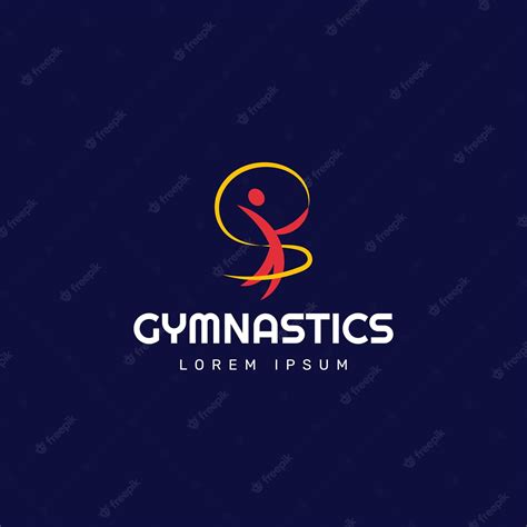 Premium Vector | Gymnastics logo design template