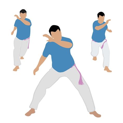 Premium Vector | Capoeira dancer dancing ginga. vector illustration on ...