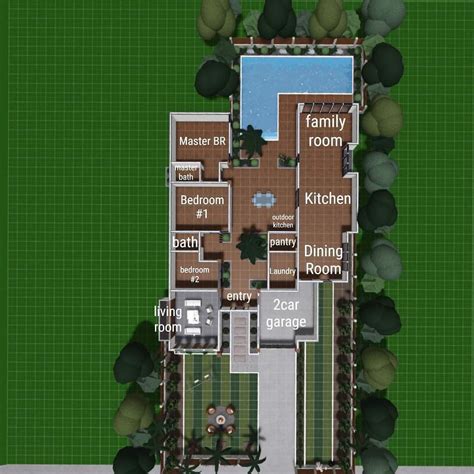 Lods Choo on Instagram: “Floor plan. #bloxburg” | Sims house design, Diy house plans, Sims 4 ...