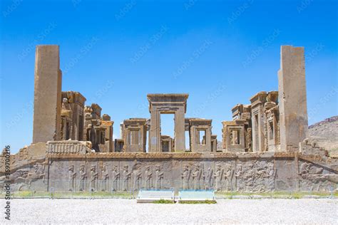 Ancient ruins of Persepolis and Necropolis historical site - UNESCO ...