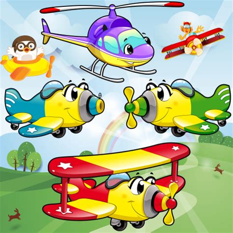 Airplane Games for Toddlers and Kids : discover the air vehicles and ...